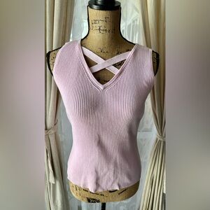 Christine Philippe L’image Vintage Ribbed Sweater Tank Top